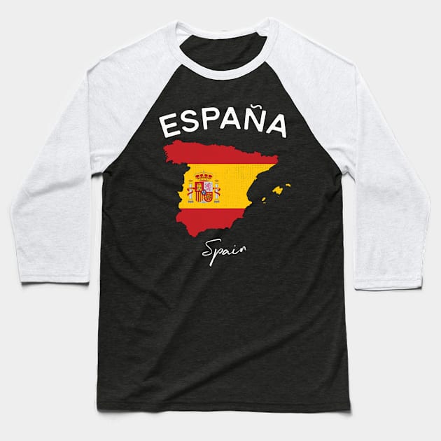 Spain Baseball T-Shirt by phenomad